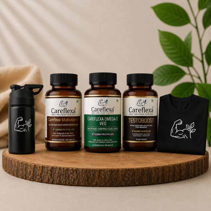 Testo Boost + Multivitamin + Fish Oil Combo | Complete Men's Vitality & Omega-3 Wellness Pack