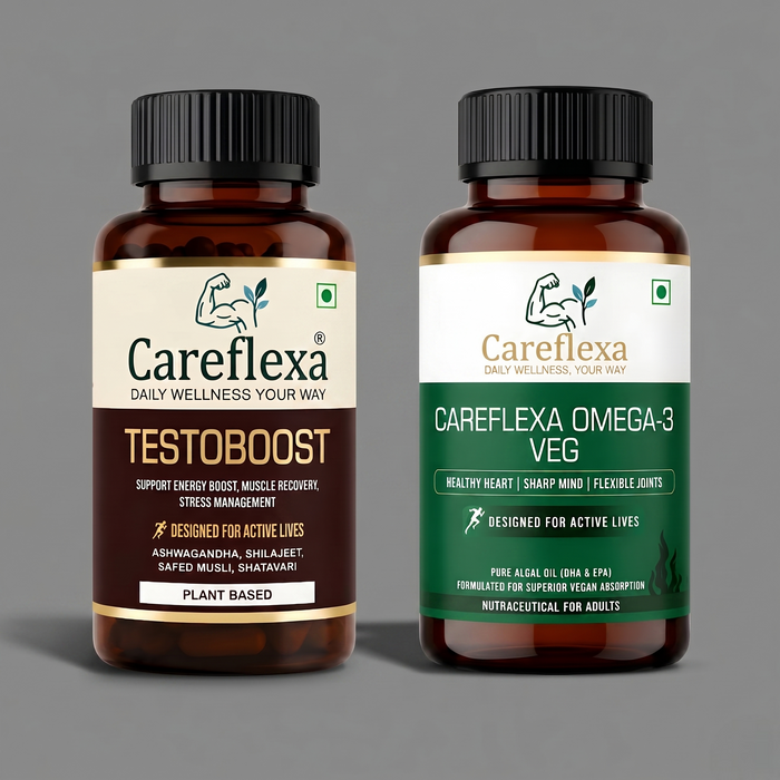 Testo Boost + Veg Omega Combo | Men's Vitality & Daily Wellness Support