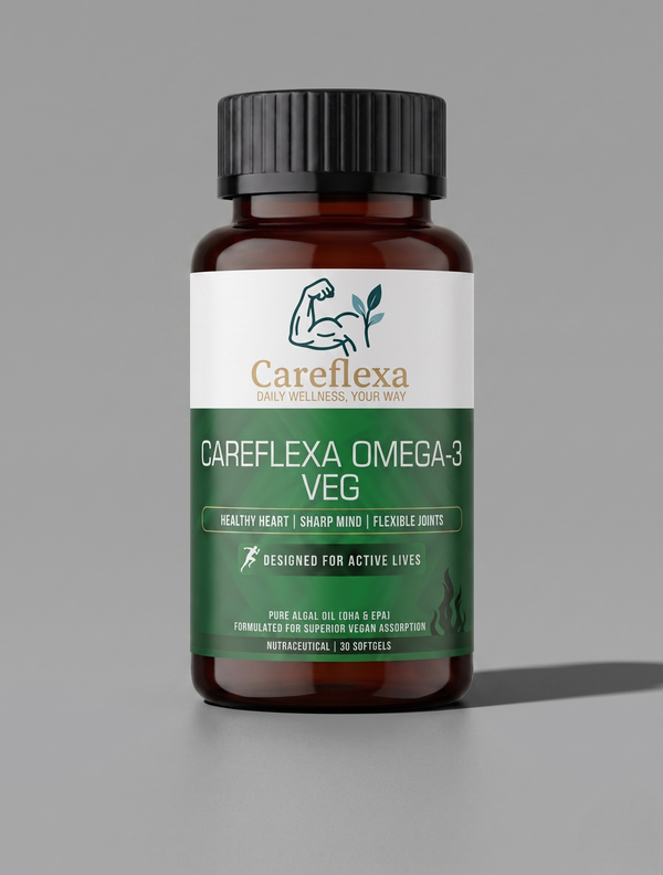 Careflexa Omega Veg 1200mg | Plant Based Omega Wellness Supplement | Heart & Brain Support